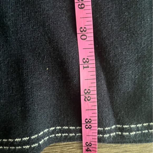 [M]Banana Republic Contrast Stitch Wool Blend Navy Belted SweaterJacket - Picture 9 of 12